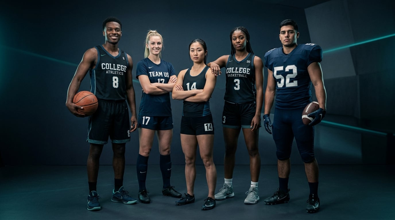 Student athletes representing the NILvault Ambassador Program