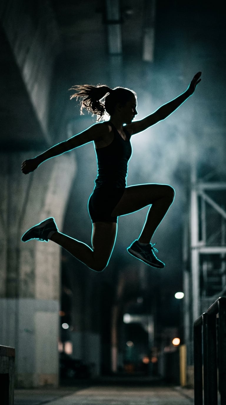 A vertical, phone-native highlight short of an athlete in motion